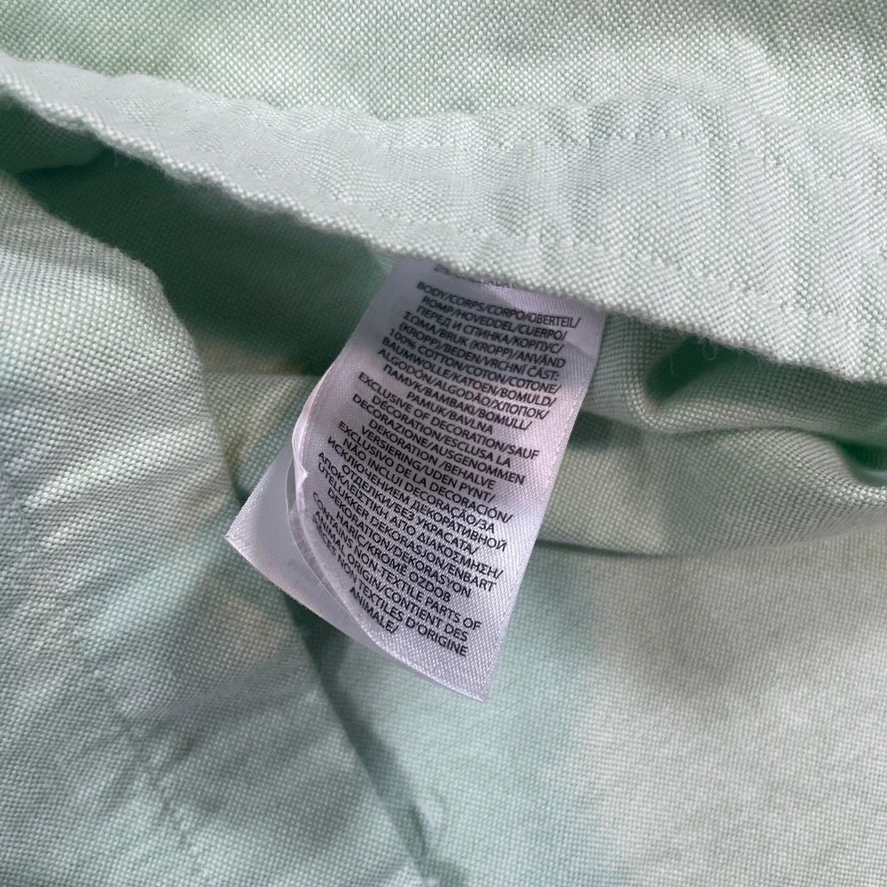 Polo Ralph Lauren Mens Button Down Shirt S Light Green Long Sleeve Relaxed Fit